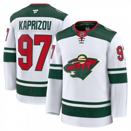 Minnesota Wild Hockeydrakt Fanatics Premium Kirill Kaprizov 2024-25 Hvit Borte - Herre
